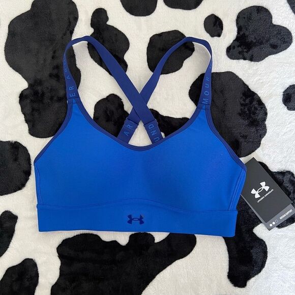 NWT Under Armour Blue Infinity Mid Covered Bra Top XS - Picture 7 of 12